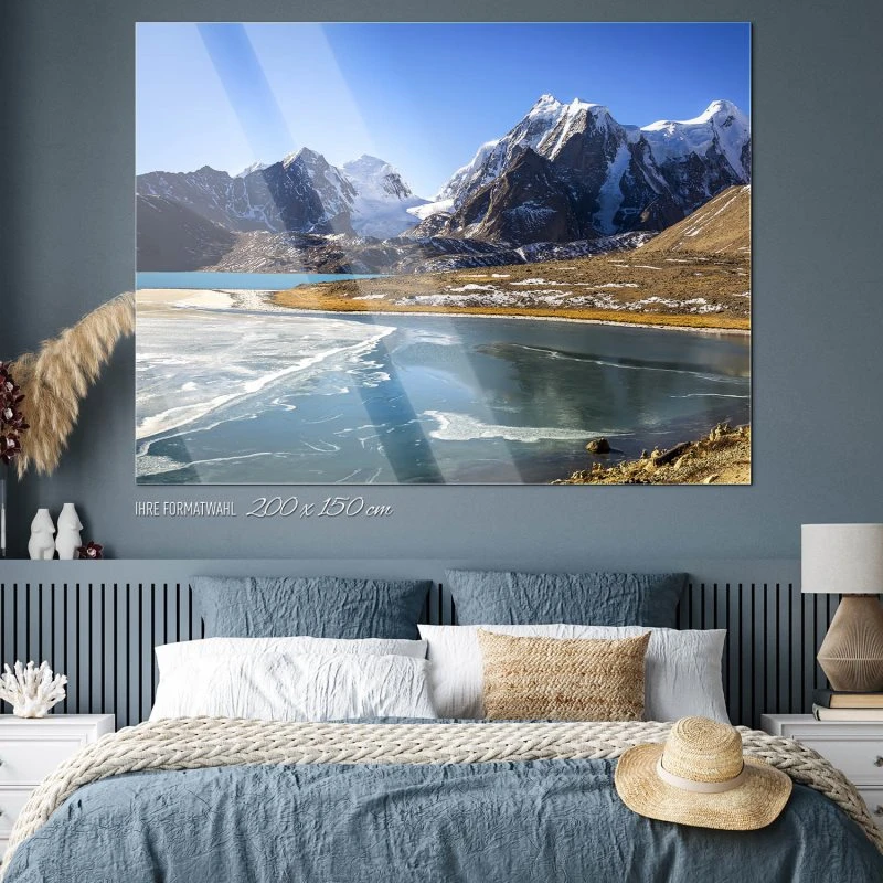 Berge & Gebirge Himalaya Gurudongmar See als Acrylglasverbund Bild 200x150cm
