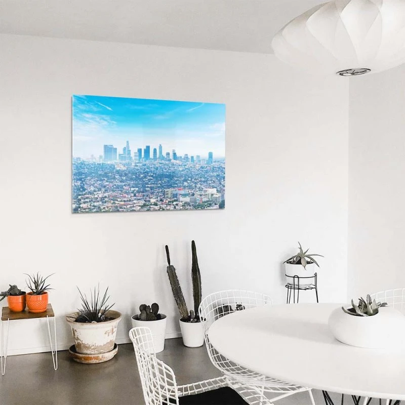 Skyline Los Angeles Panorama als Acrylglas Bild 80x80cm
