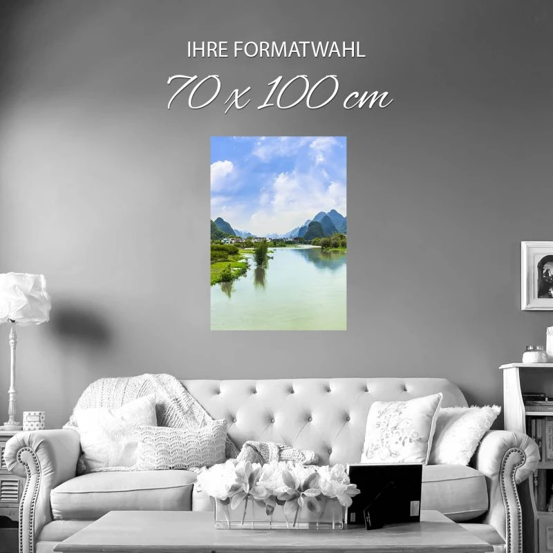 Poster China Li-Fluss Flüsse & Seen, 70x100cm groß
