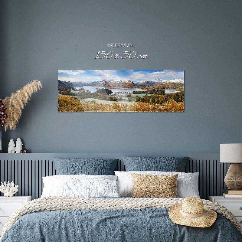 Berge & Gebirge Derwent Water England als Acrylglasverbund Bild 150x50cm