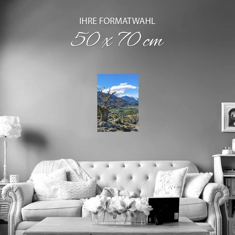 Poster 50x70cm Patagonien Flüsse Berge & Gebirge