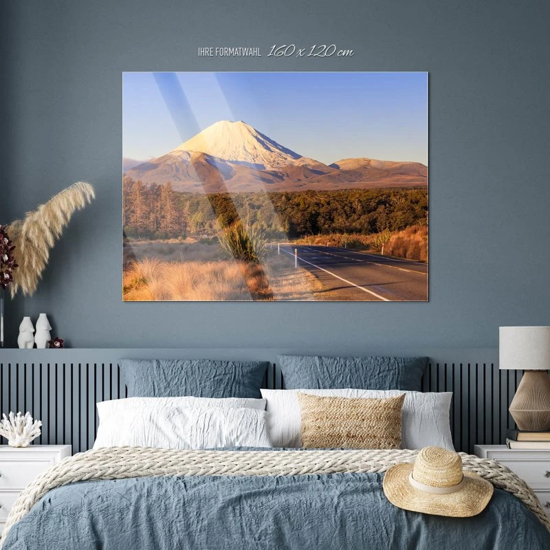 Berge & Gebirge Vulkan Ngauruhoe Neuseeland als Acrylglasverbund Bild 160x120cm