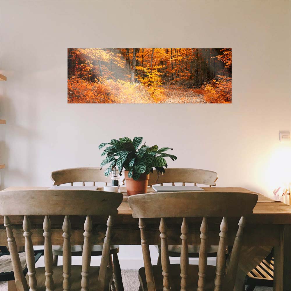 Großformat WandPoster Wald & Bäume Herbst Wanderung II, 180x90cm