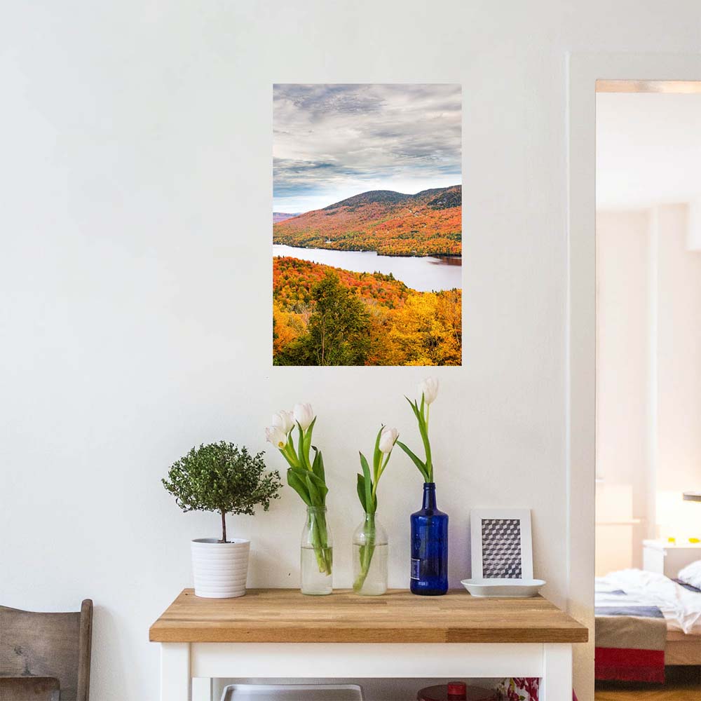 Poster 80x120cm Hochformat, Wald & Bäume Indian Summer, Québec, Kanada