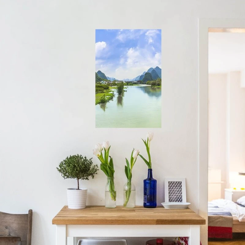 Poster China Li-Fluss Flüsse & Seen, 70x100cm groß