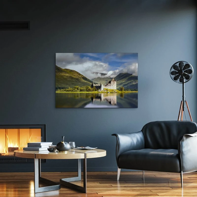 Berge & Gebirge Kilchurn Castle Schottland als XXL Alu-Dibond Bild 150x100cm