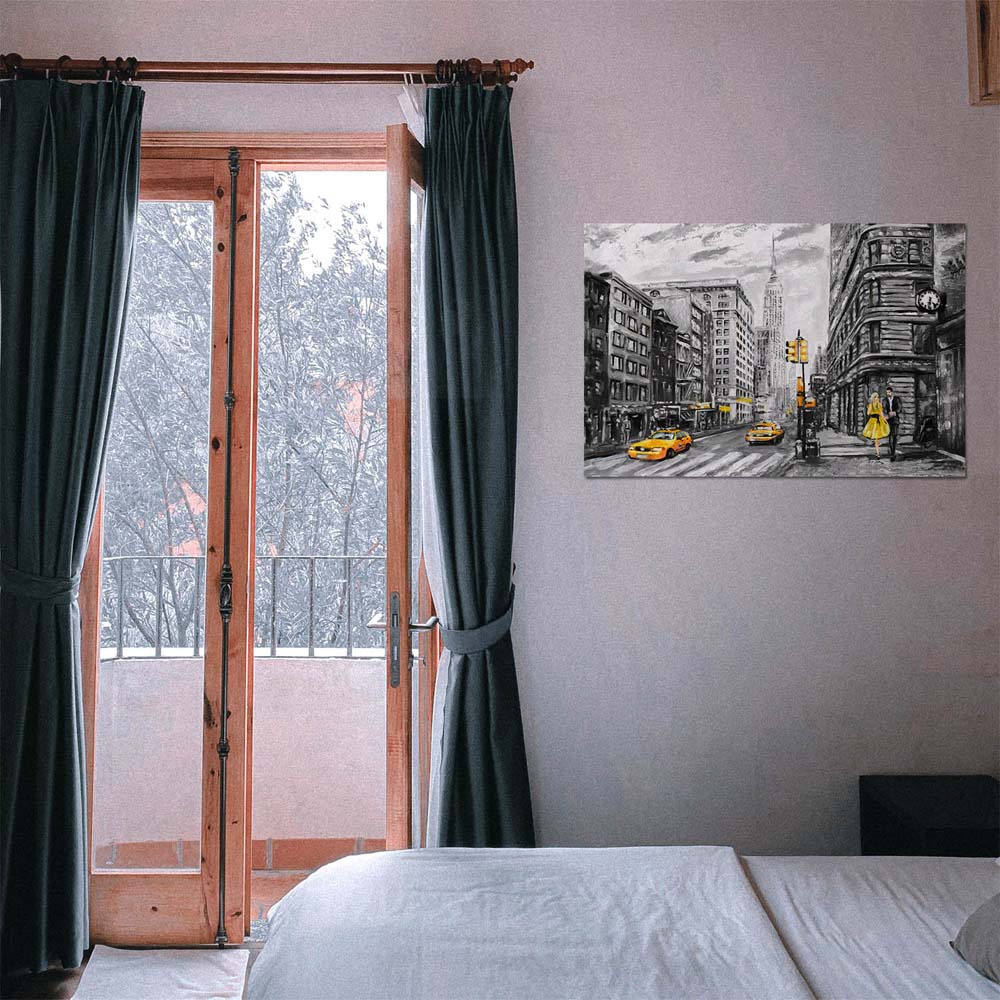 Poster 90x60cm groß, Skyline New York wie gemalt