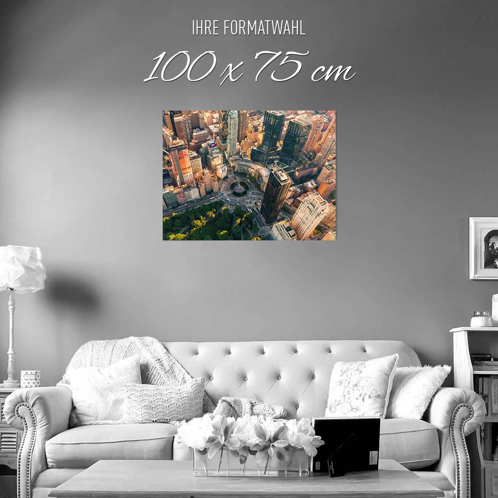 Poster Columbus Circle NYC Skyline, 100x75cm groß