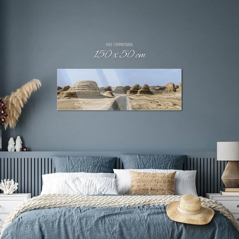 Berge & Gebirge Wüste Gobi als Acrylglasverbund Bild 150x50cm