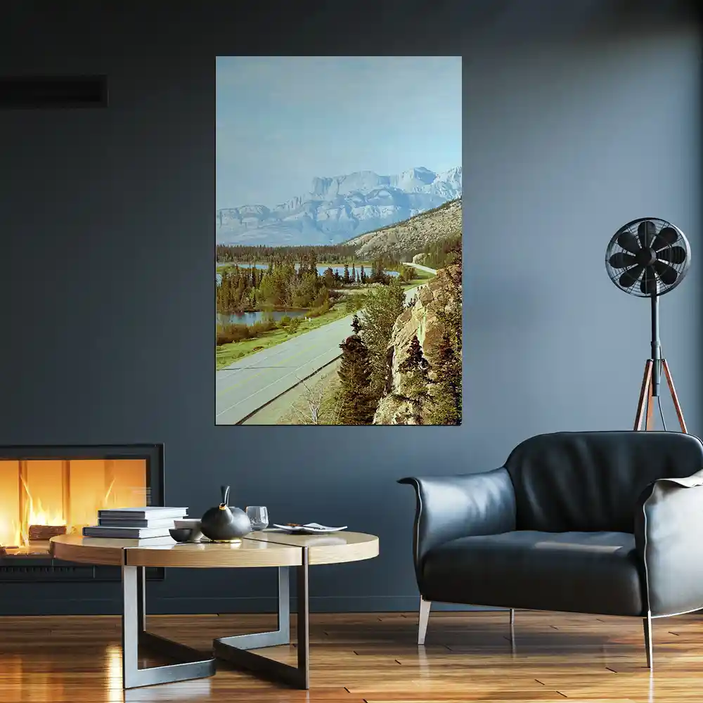 Poster 40x60cm im Hochformat, Trans Canada Highway Flüsse & Seen