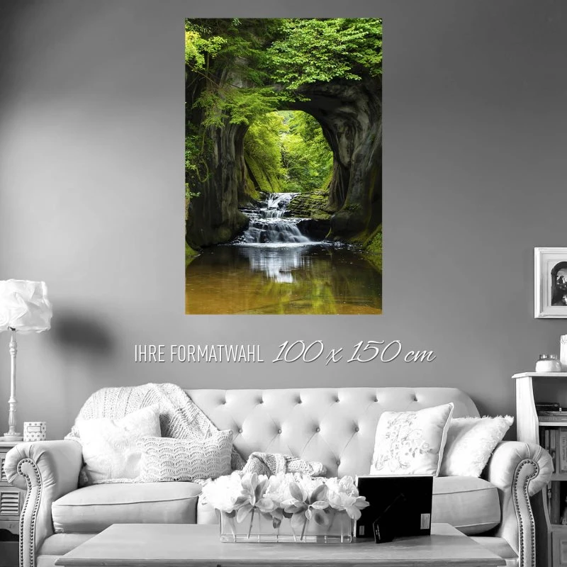 Wasserfall Nomizo Falls Japan Poster XXL 100x150cm im Hochformat