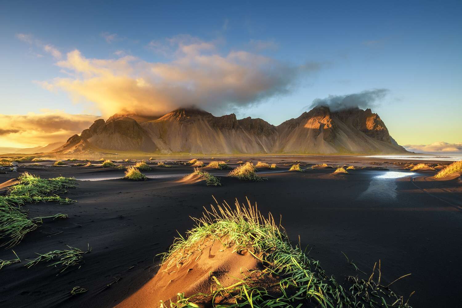 Leinwandbild Vestrahorn Island, Berge & Gebirge 60x40cm