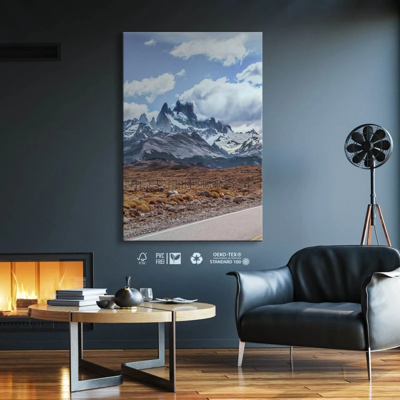 Keilrahmen Bild XXL Hochformat Berge & Gebirge Fitz Roy 80x120cm groß