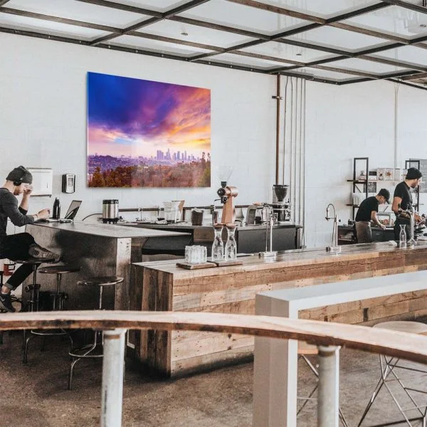 Skyline Los Angeles hills als Acrylglas Bild 120x60cm
