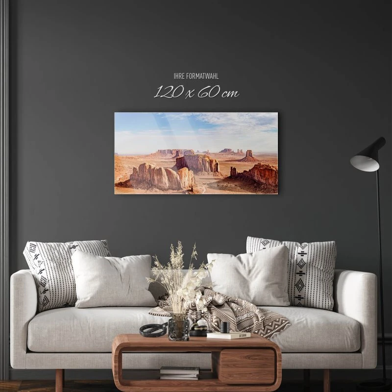 Berge & Gebirge Monument Valley USA als Acrylglas Bild 120x60cm