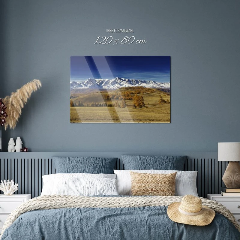 Berge & Gebirge irgendwo in Russland als Acrylglasverbund Bild 120x80cm