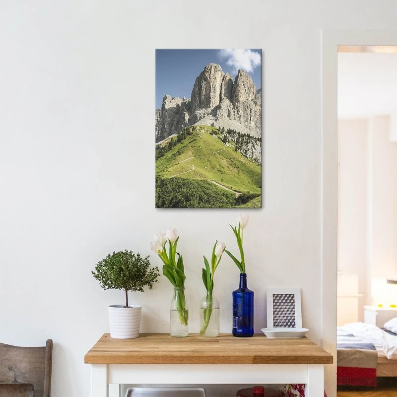 Leinwandbild Hochformat Berge & Gebirge Dolomiten Panorama 80x120cm