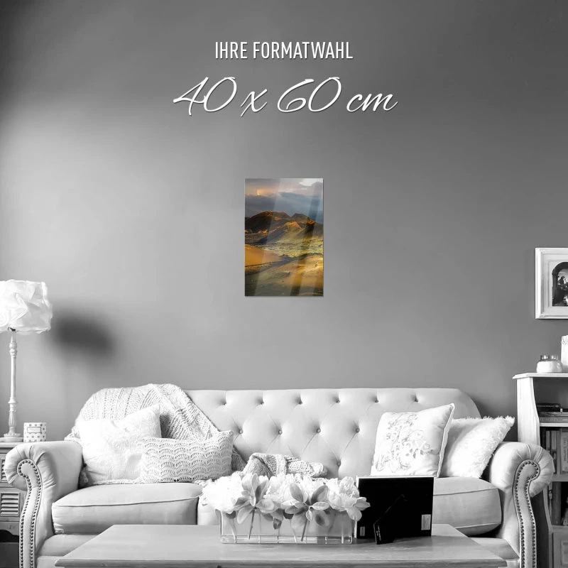 Poster 40x60cm im Hochformat, Lanzarote Spanien Berge & Gebirge