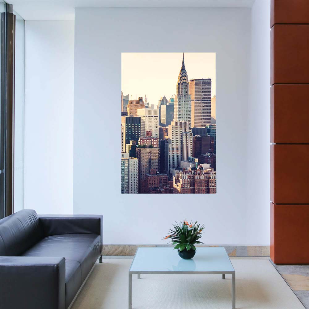 Skyline New York Vintage look Poster XXL 100x150cm im Hochformat