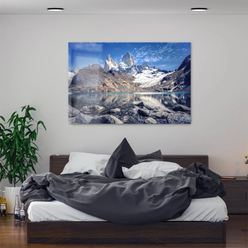 Berge & Gebirge Fitz Roy und  Cerro Torre als Acrylglasverbund Bild 160x120cm