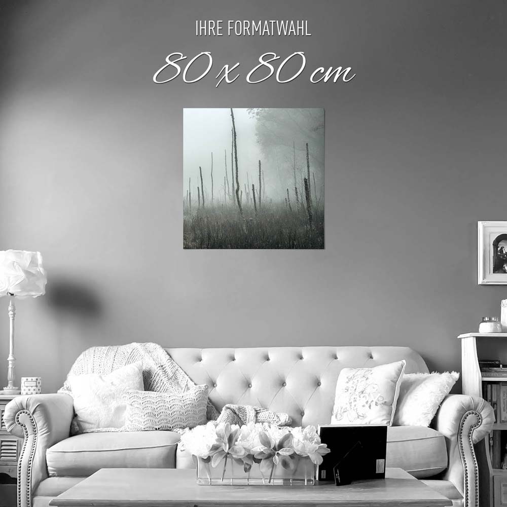 Poster 80x80cm groß, Wald Bäume Sumpfgebiet
