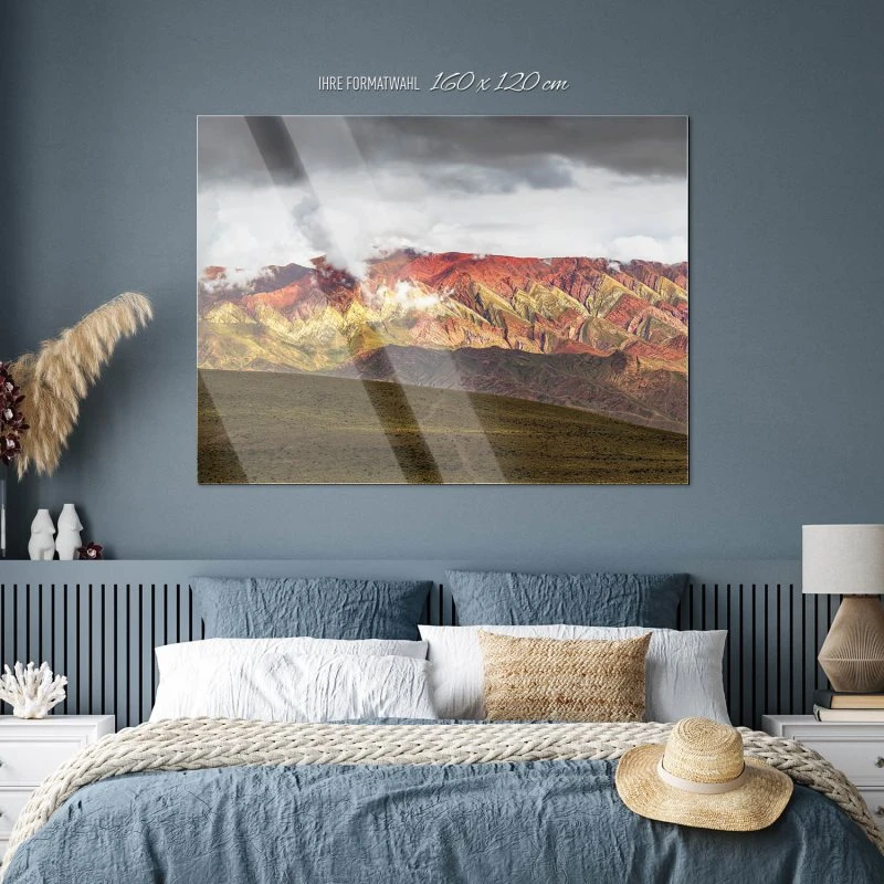 Berge & Gebirge 14 Farben als Acrylglasverbund Bild 160x120cm