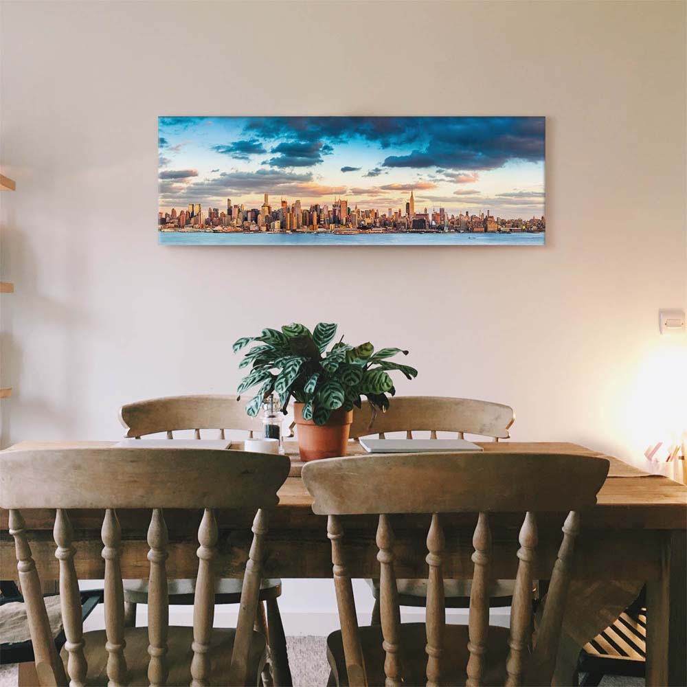 Keilrahmenbild Hochformat, Skyline, Panorama von New York 60x90cm groß