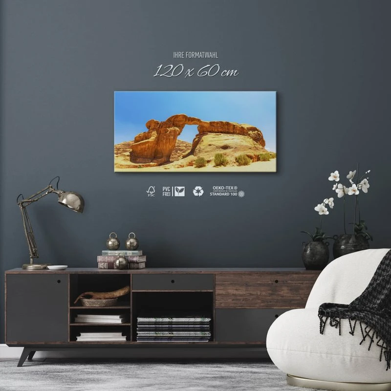 Leinwandbild 120x60cm Berge & Gebirge, Wadi Rum Wüste