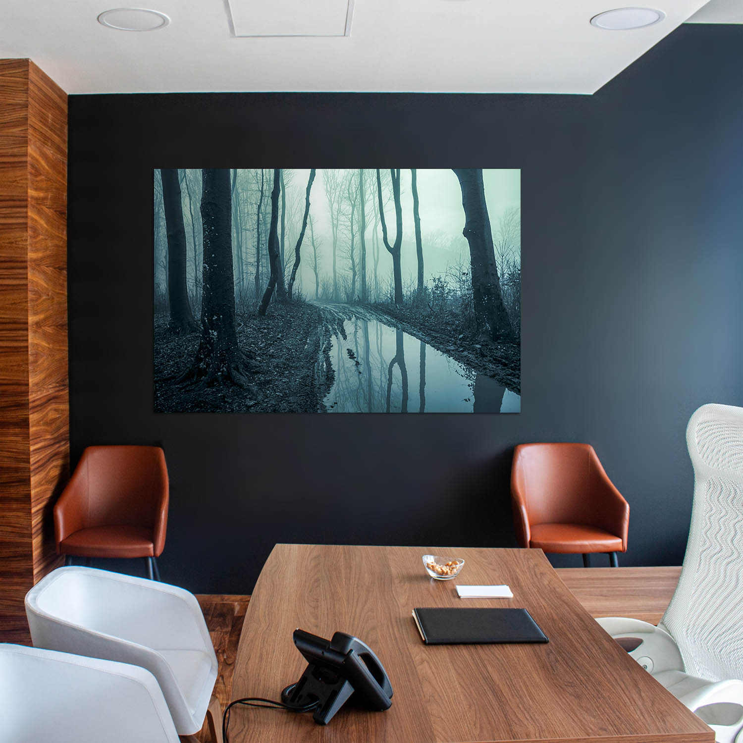 Poster 50x50cm Morast Wald & Bäume