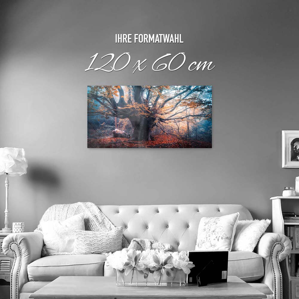 Baum Herbstbuche als Acrylglas Bild 120x60cm