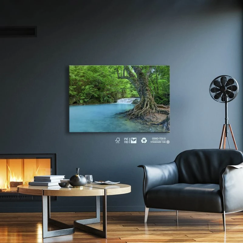 Leinwandbild 120x60cm Wasserfall, Fluss Thailand
