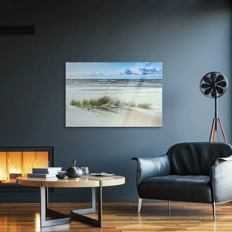 Strand & Meer Dünengras Ostsee als Acrylglasverbund Bild 120x60cm