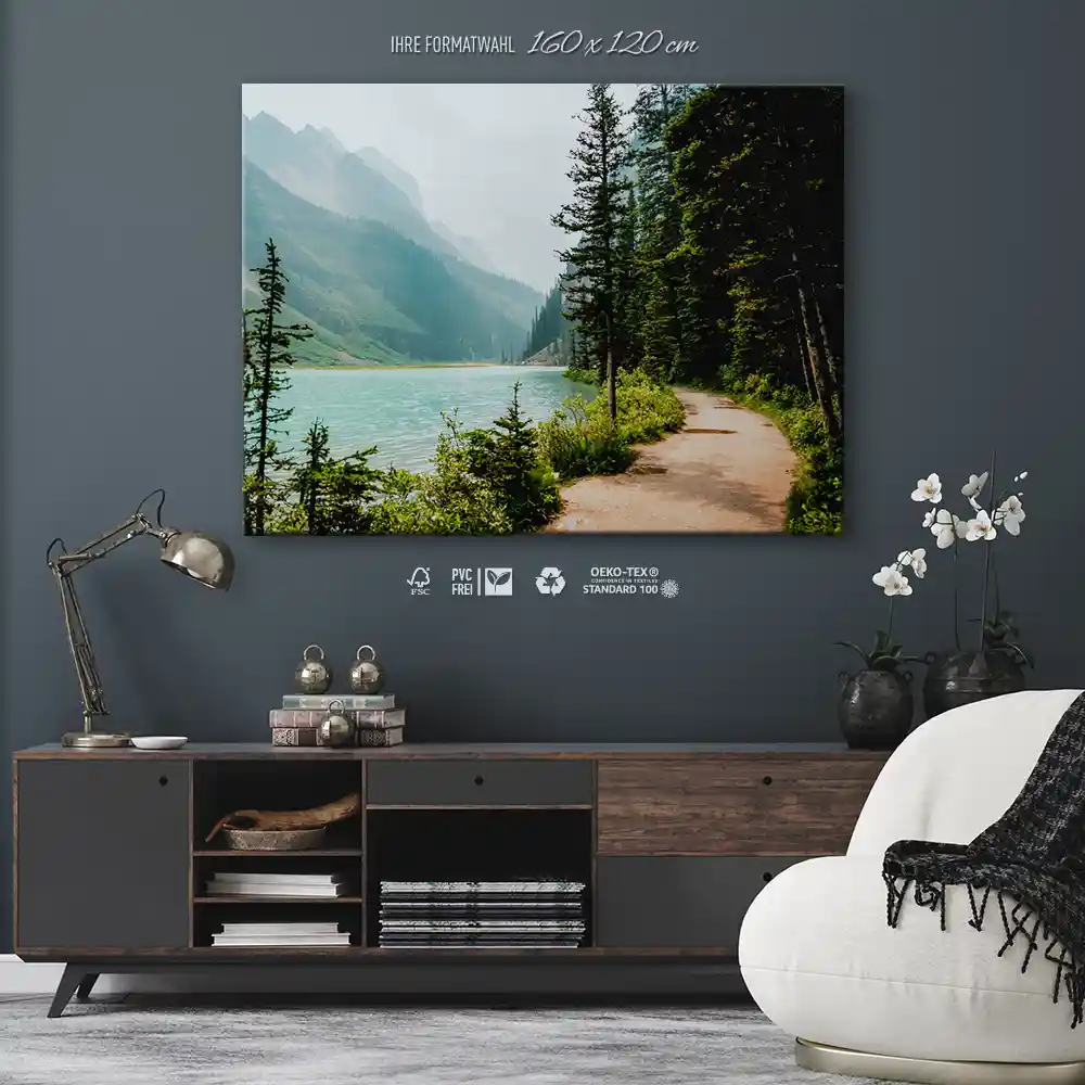 Keilrahmenbild groß, Flüsse & Seen Banff National Park Kanada 160x120cm 