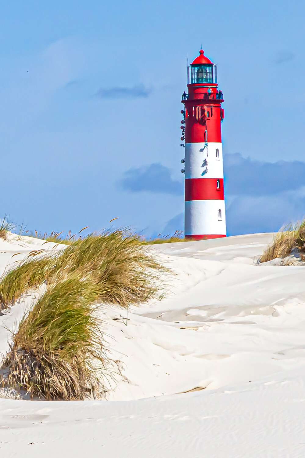 Poster 40x60cm im Hochformat, Dünen Leuchtturm Strand & Meer