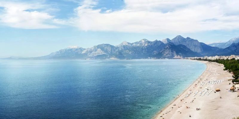 Berge & Gebirge Türkei Antalya Strand als Alu-Dibond Bild 120x60cm