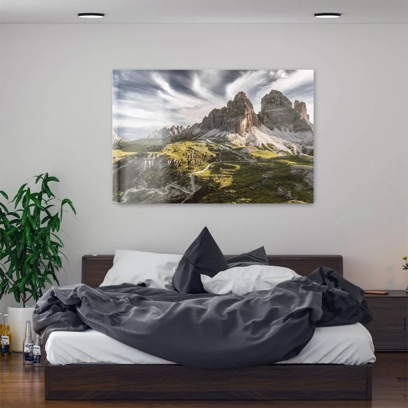 Berge & Gebirge 3 Zinnen Dolomiten als XXL Acrylglasbild 150x100cm