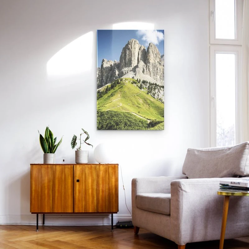 Berge & Gebirge im Hochformat, Dolomiten Panorama als Acrylglas Bild 60x90cm