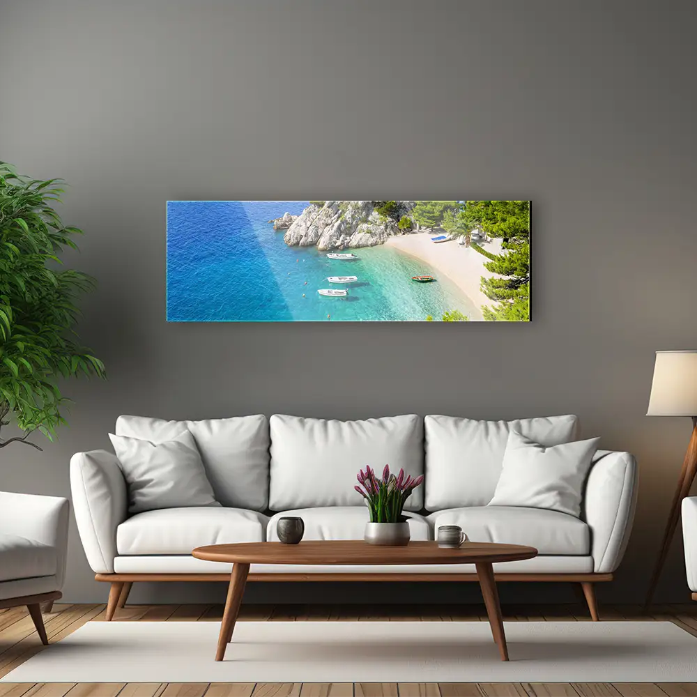 Acrylglasbild 150x50cm groß Strand & Meer Sommer Kroatien