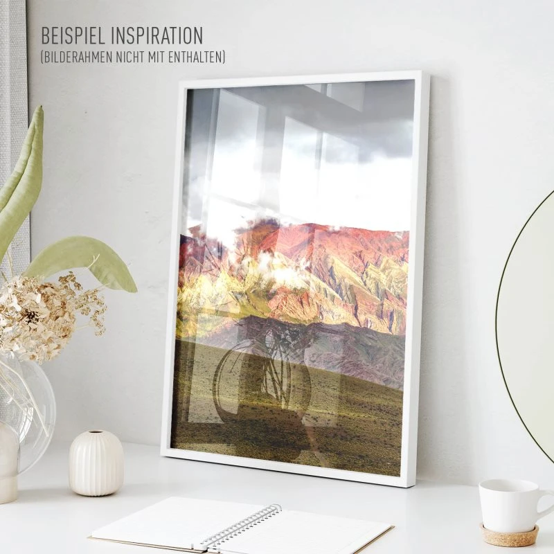 Poster 40x60cm im Hochformat, 14 Farben Berge & Gebirge