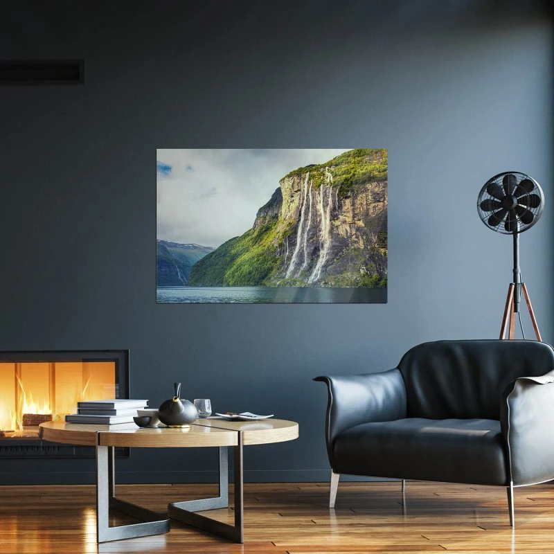 XXL Poster 200x150cm Wasserfall Seven Sisters