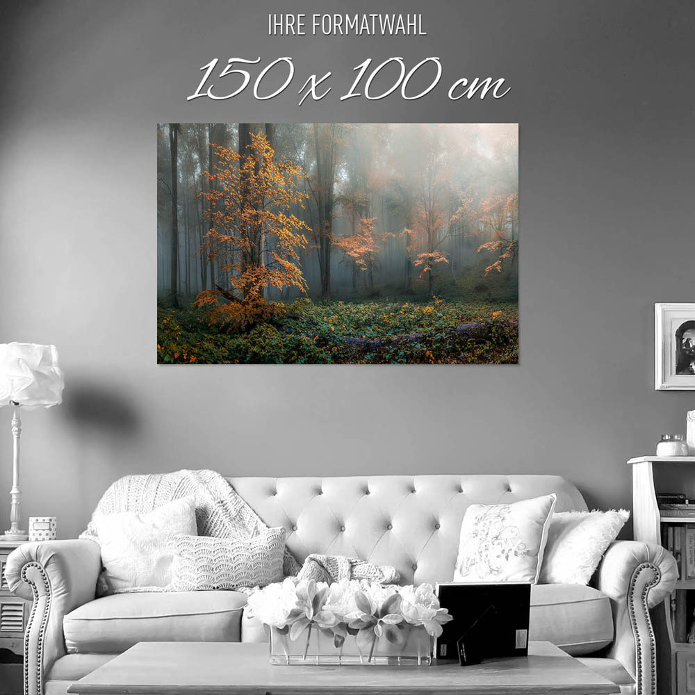 Wald Herbstidylle als Poster 150x100cm