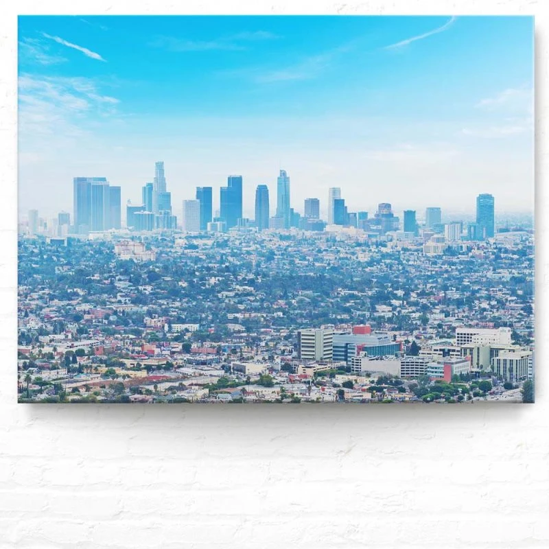 Leinwandbild Skyline Los Angeles Panorama 100x75cm