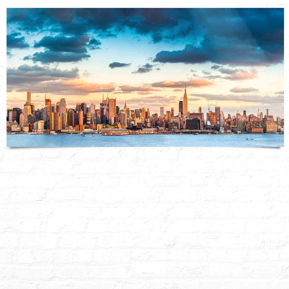 WandPoster 120x60cm Panorama von New York, Skyline
