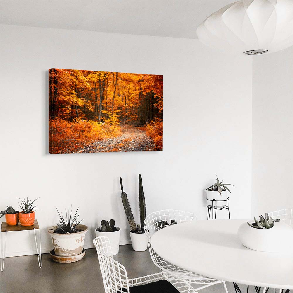 Wald & Bäume Herbst Wanderung II als Keilrahmenbild 180x90cm