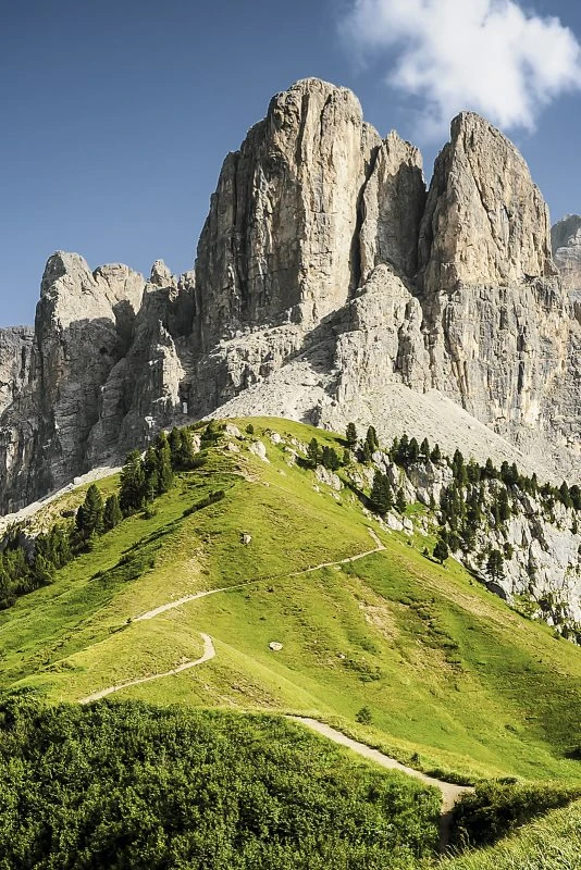 Poster 40x60cm im Hochformat, Dolomiten Panorama Berge & Gebirge