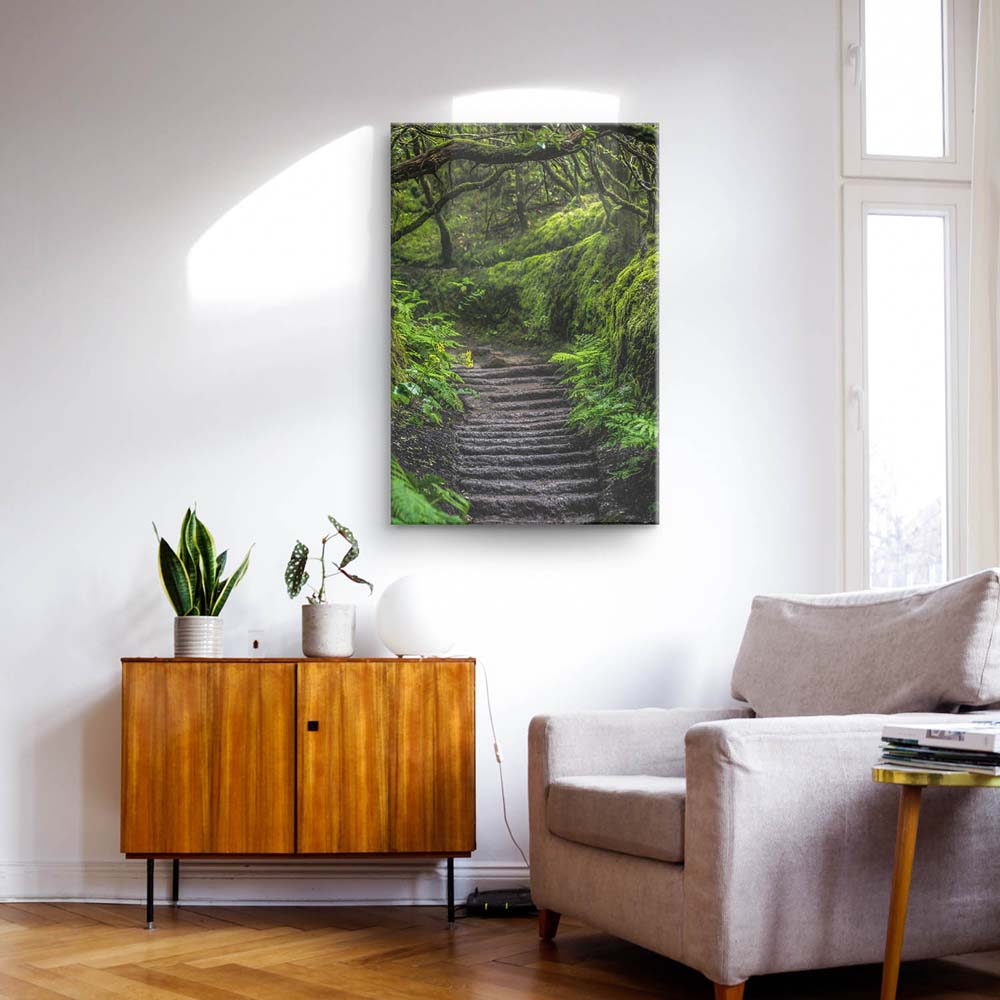 Leinwandbild Hochformat XXL 100x150cm, Teneriffa Anaga Regenwald