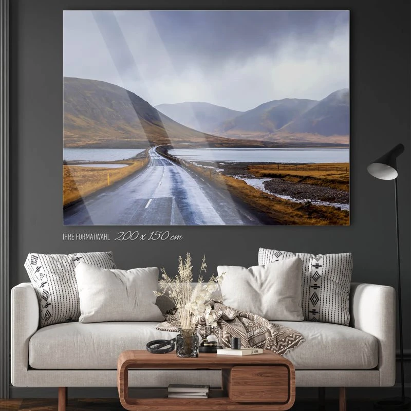 200x150cm großes Acrylglasbild, Berge & Gebirge Halbinsel Snæfellsnes Island