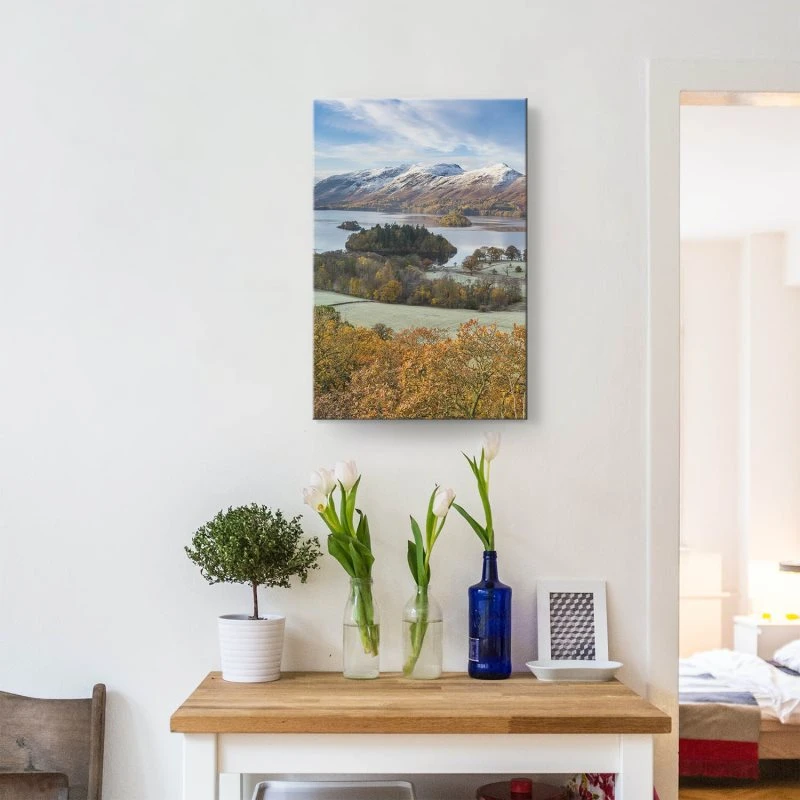 Keilrahmenbild Hochformat, Berge & Gebirge, Derwent Water England 60x90cm groß