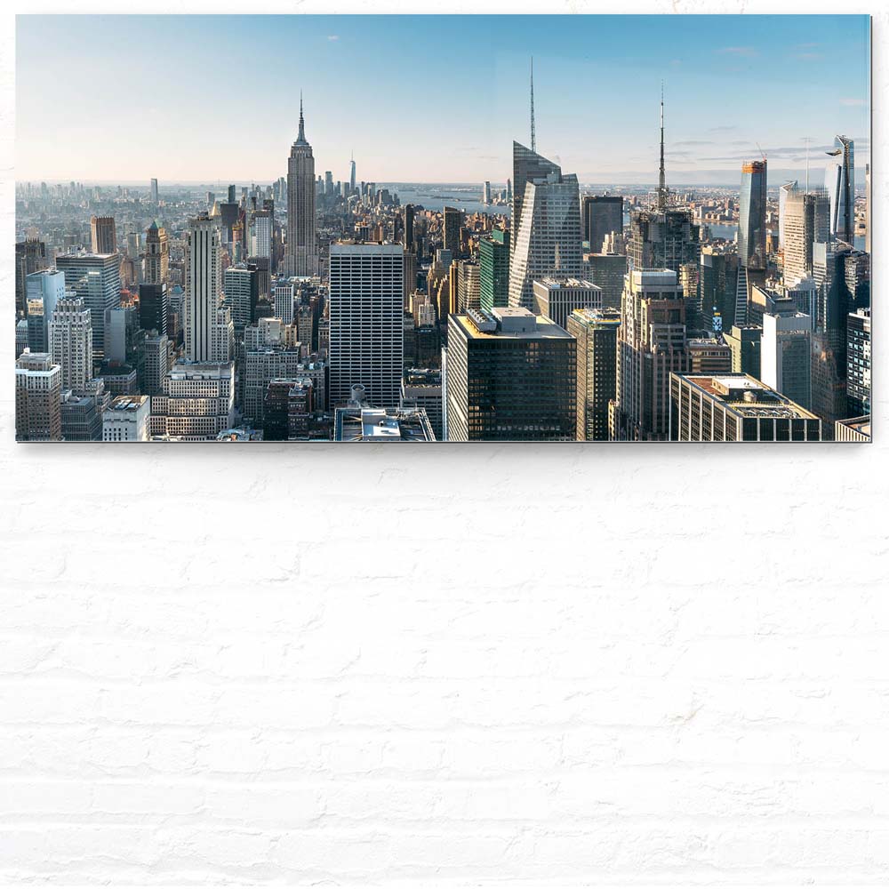 Skyline New York Empire State als Acrylglasverbund Bild 180x90cm