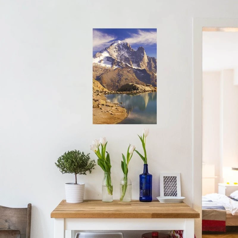 Poster Crystal Lakes Franz. Alpen Berge & Gebirge, 70x100cm groß